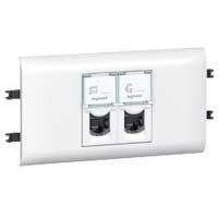 Компьютерная розетка 2хRJ 45 кат.5 для кабелей FTP Legrand. Вид 1