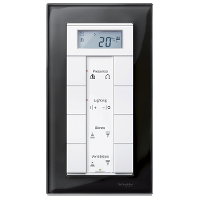 Рамка 2-постовая, sm б/перегородки (стекло черный оникс) Merten M-Elegance Schneider Electric. Вид 1