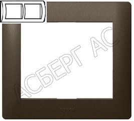 Рамка 2 поста горизонтальная (dark bronze) Galea Life Legrand. Вид 1