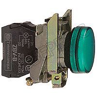 Кнопка зеленая с подсветкой без фиксации 24В AC/DC 1НО+1НЗ (в сборе) Schneider Electric. Вид 1