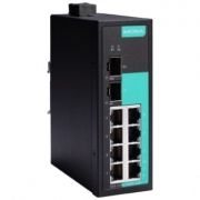 10-портовый неуправляемый коммутатор: 8 х 10/100 BaseTX, 1 x 100BaseSFP, 1 x 10/100/1000BaseSFP, -10...+60C MOXA. Вид 1