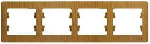Рамка 4-постовая, горизонтальная (дерево дуб) Glossa Systeme Electric. Вид 1