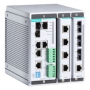 Модульный управляемый коммутатор: 3xGigabit Ethernet (combo), установка до 2 модулей расширения (до 8х10/100 Ethernet), -40...+75С MOXA. Вид 1