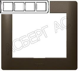 Рамка 4 поста горизонтальная (dark bronze) Galea Life Legrand. Вид 1