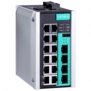 16-портовый управляемый коммутатор: 12х10/100/1000 BaseT(X) Ethernet, 4х100/1000 SFP, -40...+75С MOXA. Вид 1