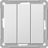 Выключатель С/У, без рамки 3кл. 250В, 16А (хром) Wessen 59 Schneider Electric. Вид 1