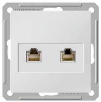 Розетка двойная компьютерная RJ45 кат.5E, механизм (белый) Wessen 59 Systeme Electric. Вид 1