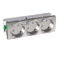 Розетка х3 45 2p+e со штор с инд металл Schneider Electric. Вид 1