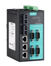 Ethernet сервер устройств, 4xRS-232/422/485, c Ethernet-коммутатором: 3x10/100 Ethernet, 2x100BaseFX Ethernet, -40...+75С MOXA. Вид 1