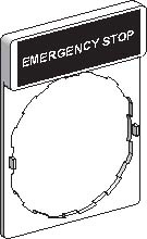 Этикетка "EMERGENCY STOP" Schneider Electric. Вид 1