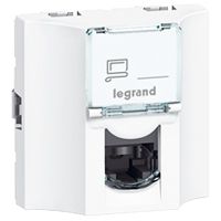 Информационная розетка проходная RJ45 кат.5е для кабелей UTP 8 конт. Legrand. Вид 1
