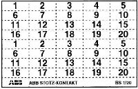 BS1/20 Маркер для автоматов 2х1-20 ABB. Вид 1