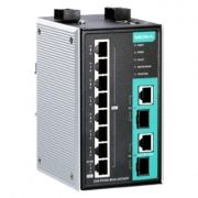10-портовый управляемый коммутатор: 8 PoE/PoE+х10/100 BaseT(X), 2х10/100/1000BaseT(X), -40...+75С MOXA. Вид 1