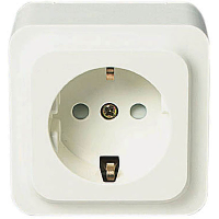Розетка с заземлением, без шторок, 16А, 250В (белый) Quick Schneider Electric. Вид 1