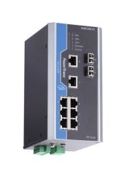 Управляемый коммутатор 8 x 10/100BaseTX, 2 x 100BaseFX, питание - 24 В пост., разъем LC, IEC 61850-3 MOXA. Вид 1