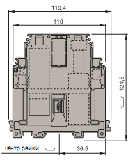 D240/36.D10 Клеммник для установки на DIN-рейку 240мм.кв. (серый) TYCO. Вид 1