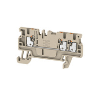 A3C 1.5 Проходная клемма, PUSH IN, 1.5 mm², 500 V, 17.5 A, темно-бежевый Weidmuller. Вид 1