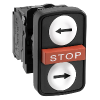 Кнопка 22мм тройная с маркировкой xb5aa711137 Schneider Electric. Вид 1