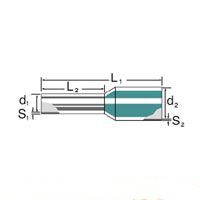 H6,0,0/20T GN Кабельные наконечники с пластиковой изоляцией 6,0 мм² (1упак-100шт) зеленый Weidmuller. Вид 1