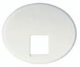 5517_1 BL Накладка 1-телеф. и комп. розеток белый TACTO ABB