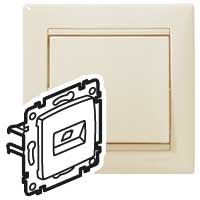Розетка 2хRJ45, 8 конт., кат. 6e (слон. кость) Valena Legrand. Вид 1