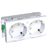 Розетка х2 45 2p+e со штор с инд r9003 Schneider Electric. Вид 1