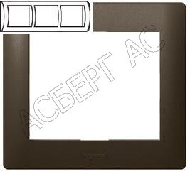 Рамка 3 поста горизонтальная (dark bronze) Galea Life Legrand. Вид 1