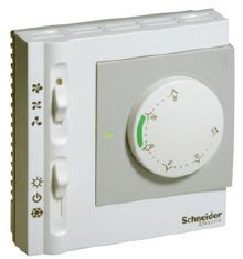 Термостат комн. эл.мех. tc103,вкл/выкл,для 4-тр.фанкойла,2 пров. Schneider Electric. Вид 1