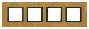 Рамка 4-постовая (светлая кожа) Unica Class Schneider Electric. Вид 1