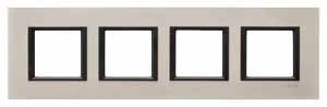 Рамка 4-постовая (лунный алюминий) Unica Class Schneider Electric. Вид 1