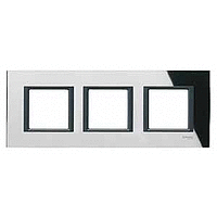 Рамка 3-постовая (черное стекло) Unica Class Schneider Electric. Вид 1