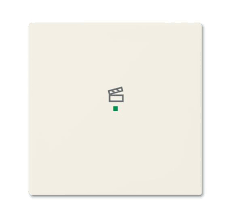 SRS-1-96 Клавиша одинарная free@home, сцена, Basic 55, chalet-white ABB. Вид 1