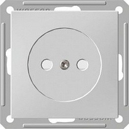 Розетка без заземления со шторками, 16А, механизм (белый) Wessen 59 Systeme Electric. Вид 1