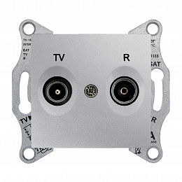 Розетка TV/R, проходная, 4 db (алюминий) Sedna Schneider Electric. Вид 1
