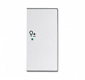 SRD-2-R-83 Клавиша двойная правая free@home, светорегулятор, future, серебристый алюминий ABB. Вид 1