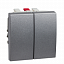 Переключатель 2x-клавишный 16a металлик Schneider Electric. Вид 1.