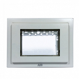 N3373 BL Рамка монтажная ITA, 3-модульная, рамка+набор монтажный IP55, FM, серия Zenit, цвет белый ABB. Вид 1