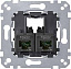 Коннектор 2xRJ45 cat.5E UTP Merten M-Trend Schneider Electric. Вид 1.
