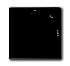 2542 DR/02-81 Плата центральная (накладка) с поворотной ручкой для переключателя на 3 положения 2710/1 U, серия solo/future, цвет антрацит ABB. Вид 1