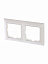 2512-94-507 Рамка 2-постовая с декоративной накладкой (альпийский белый) Basic55 ABB. Вид 1.