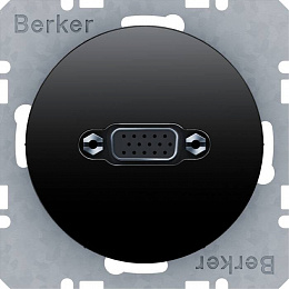 Розетка VGA (черный) R.1/R.3 Berker. Вид 1