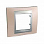 Рамка 1-постовая (оникс/алюминий) UnicaTop Schneider Electric. Вид 1.