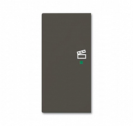SRS-2-L-95 Клавиша двойная левая free@home, сцена, Basic 55, ch?teau-black ABB. Вид 1