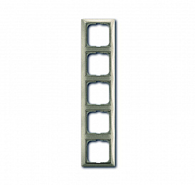 2515-93-507 Рамка 5-постовая с декоративной накладкой (шампань) Basic55 ABB. Вид 1