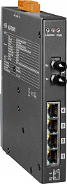 Индустриальный коммутатор: 4х10/100 Base-T Ethernet и 2 портами Multi-mode 100 Base-FX, IP20, PoE ICP DAS. Вид 1