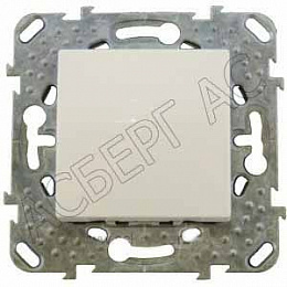 Переключатель 1-клавишный, сх.6 (бежевый) Unica Schneider Electric. Вид 1