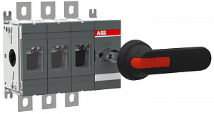 OT400E30P Рубильник 3-полюсный на 400А (c ручкой и переходником) ABB. Вид 1