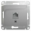 Розетка компьютерная RJ45 кат.5e, механизм (алюминий) Glossa Systeme Electric. Вид 1.