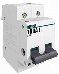 ВН102-2Р-020А Выключатель-разъединитель 2-х полюсный модульный 20А DEKraft. Вид 1