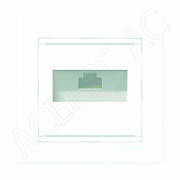 Розетка компьютерная одинарная RJ45, UTP Cat 6, (алюминий) Valena Legrand. Вид 1